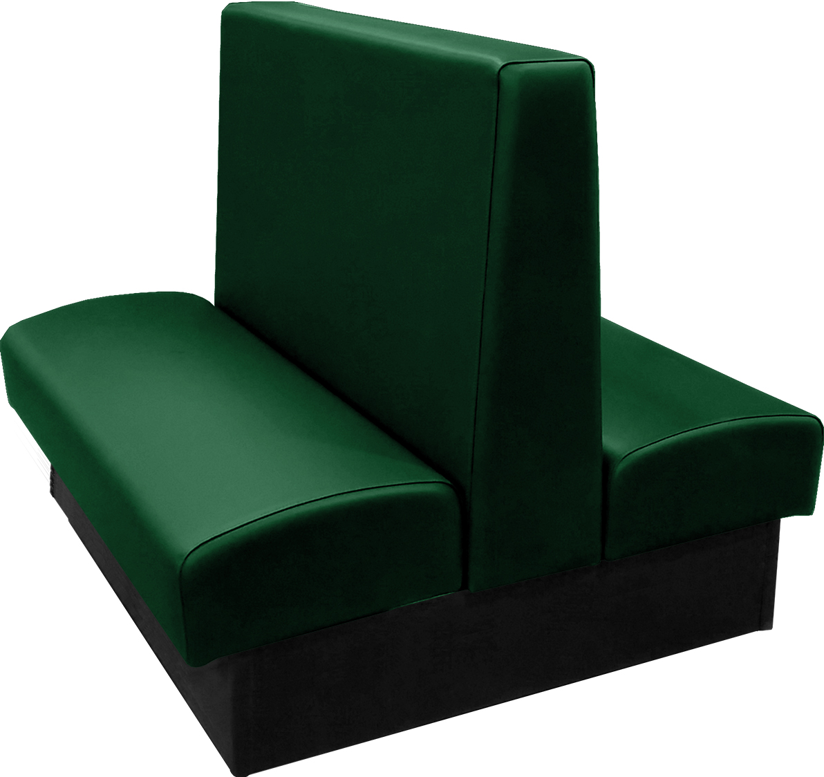 Ambrose vinyl-upholstered double restaurant booth hunter green vinyl