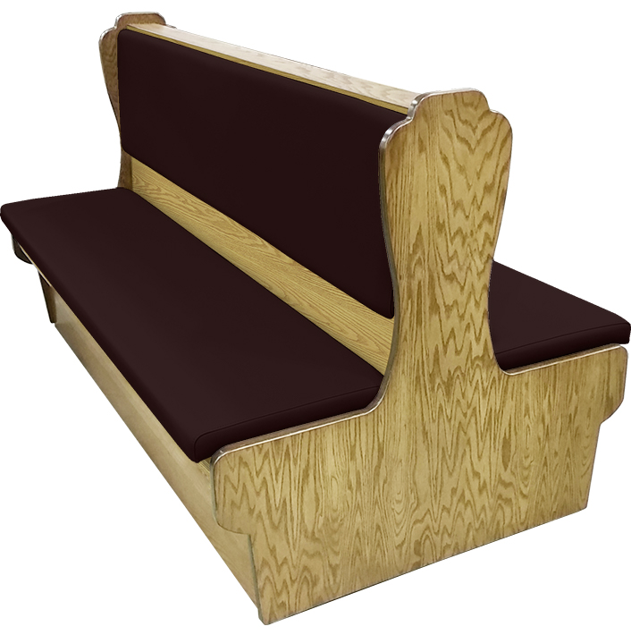 Durango Wood Restaurant Booth Natural Clear Coat Stain Espresso Vinyl VSUB