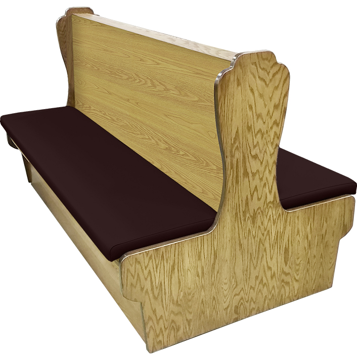 Durango Wood Restaurant Booth Natural Clear Coat Stain Espresso Vinyl VSWB