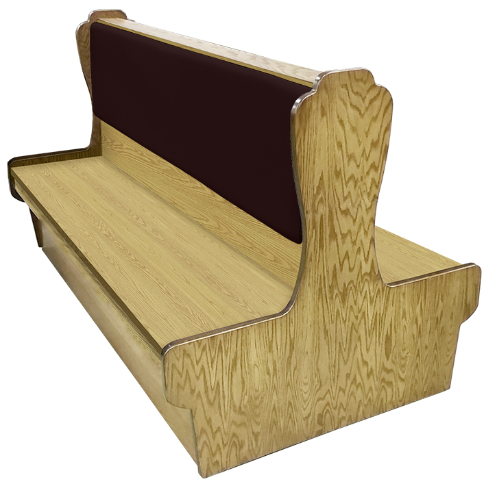 Durango Wood Restaurant Booth Natural Clear Coat Stain Espresso Vinyl WSUB