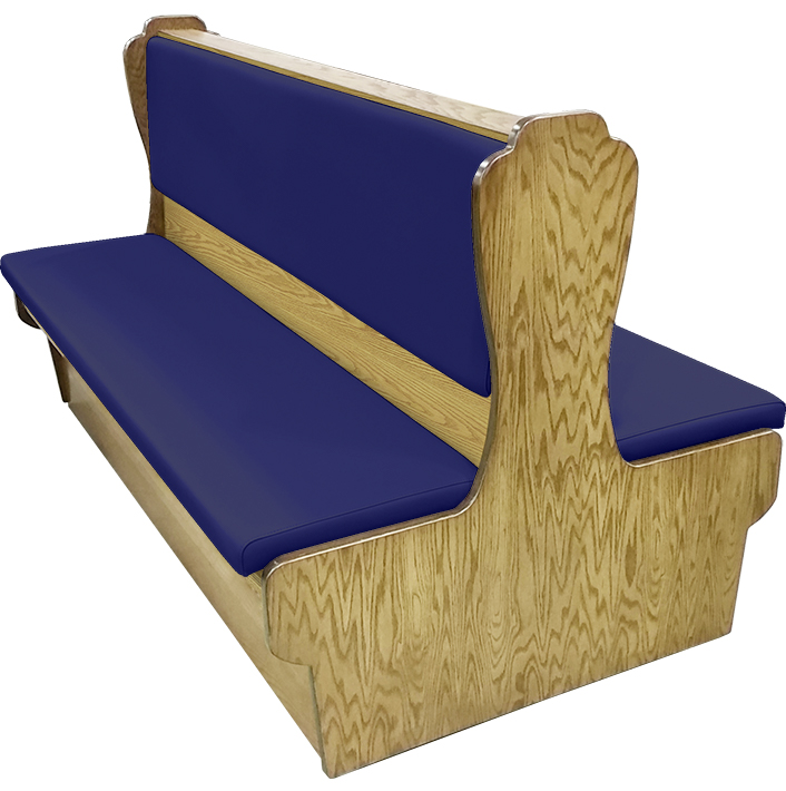 Durango Wood Restaurant Booth Natural Clear Coat Stain Navy Vinyl VSUB