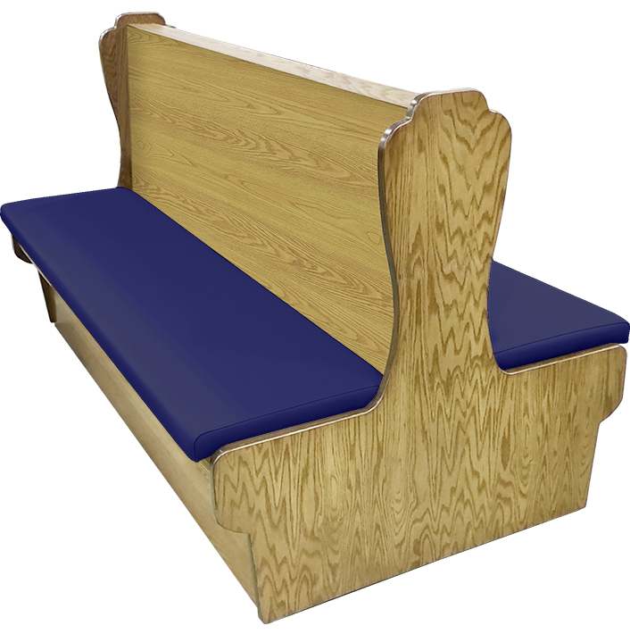 Durango Wood Restaurant Booth Natural Clear Coat Stain Navy Vinyl VSWB