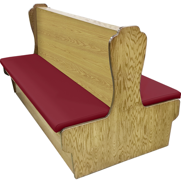 Durango Wood Restaurant Booth Natural Clear Coat Stain Wine Vinyl VSWB