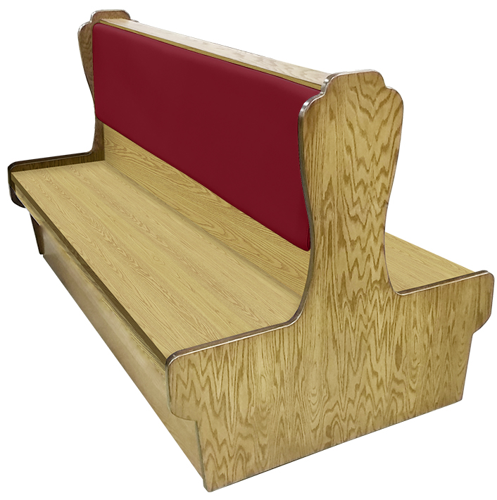 Durango Wood Restaurant Booth Natural Clear Coat Stain Wine Vinyl WSUB
