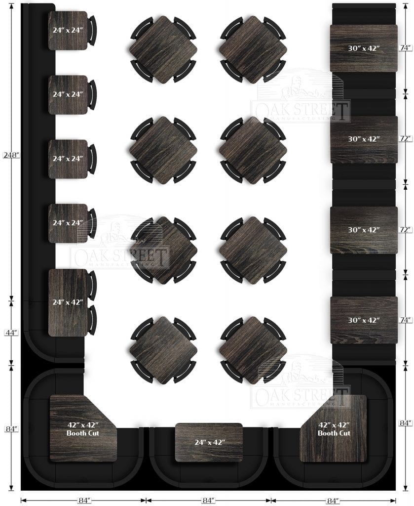 Booth Table Seating Guide - Sizing Chart, Materials & Layout