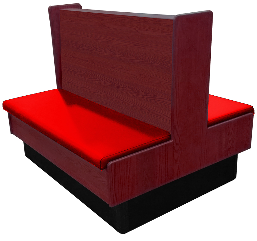 Aristocrat restaurant booth mahogany finish red vinyl VSWB
