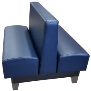 Edinburg double booth navy vinyl dove grey wood legs v2 web