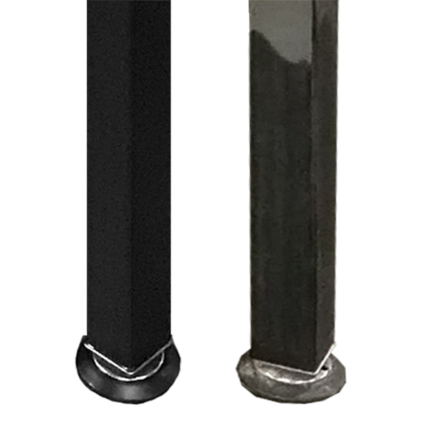 Union Station metal legs in black finish or clear coat hot rolled steel