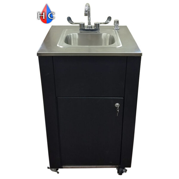 Portable Hand Washing Sink Station hot cold water face on