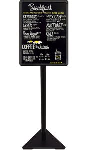 Multi Purpose Mounting Stand disc base and chalk menu board steel triangle base 2in steel tube web