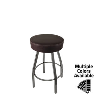 SL0137 CCS ESP XL Button Top in Espresso Vinyl with Clear Coat Metal Swivel Frame