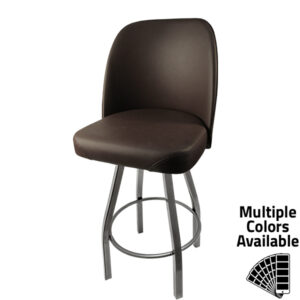 SL1136 CCS ESP Standard Bucket in Espresso Vinyl with Clear Coat Metal Swivel Frame