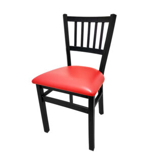 SL2090 RED Verticalback Metal Frame Chair with Red vinyl seat matching