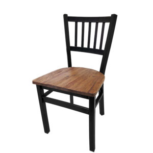 SL2090 RW Verticalback Metal Frame Chair with Reclaimed Wood Seat matching