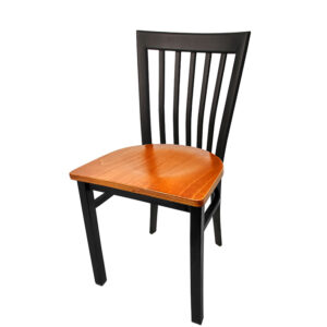 SL4279 C Jailhouse Metal Frame Chair with Cherry stain wood seat matching