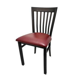 SL4279 WINE Jailhouse Metal Frame Chair with Wine vinyl seat matching