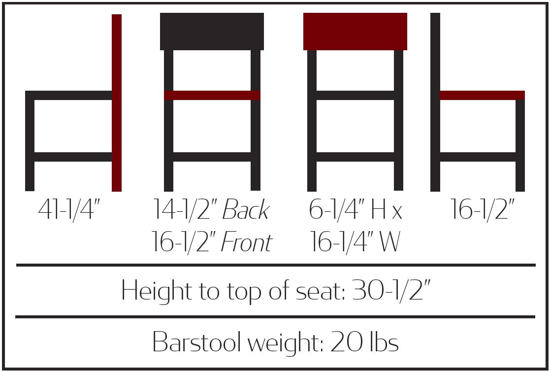 6 Channels Back Restaurant Booth with Padded Base - Bar Height