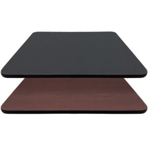Two Sided Table Tops Mahogany Black non round
