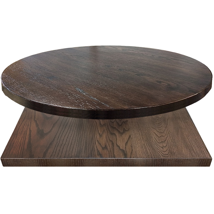 Woodland Restaurant Table Tops In Dark Walnut Stain Oakstreetmfg Woodland Restaurant Table Tops In Dark, Circular Outdoor Table Tops