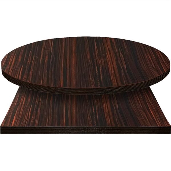 Backwoods Bengal Brown Laminate Table Top with Dark Walnut Edge Stain