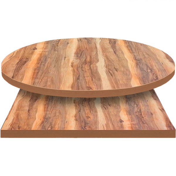 Backwoods Natural Sheesham Laminate Table Top with Autumn Haze Edge Stain