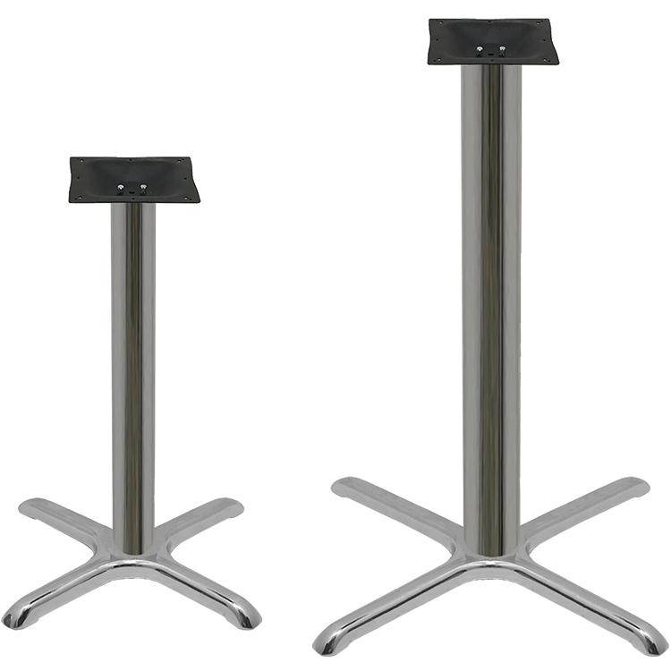 Chrome Plated Stamped Steel Cross Table Bases