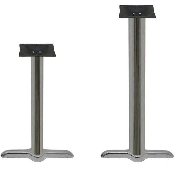 Chrome Plated Stamped Steel T Table Bases