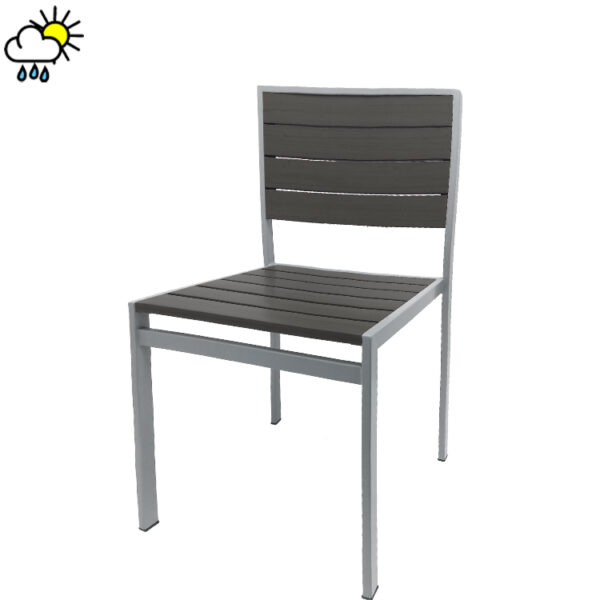 OD CM TK G Teak series Outdoor Chair with Gray Slats