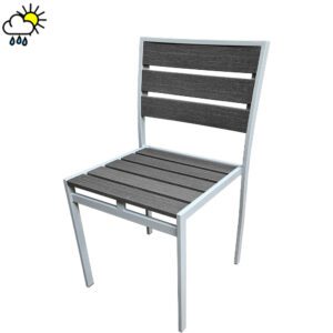 OD-CM-TK-G Outdoor Teak Chair with Gray Slats