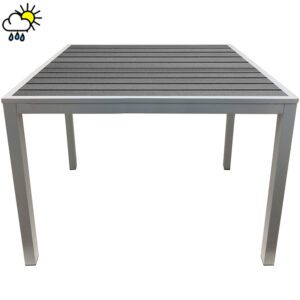 Teak Outdoor Tables - Gray Slats