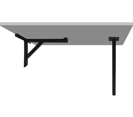 Oak Street Manufacturing Cantilever restaurant table base and pin leg