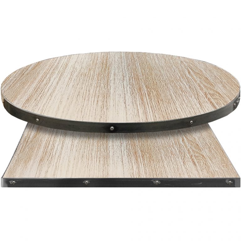 Fortress table tops Wood veneer with whitewash clear coat Oak