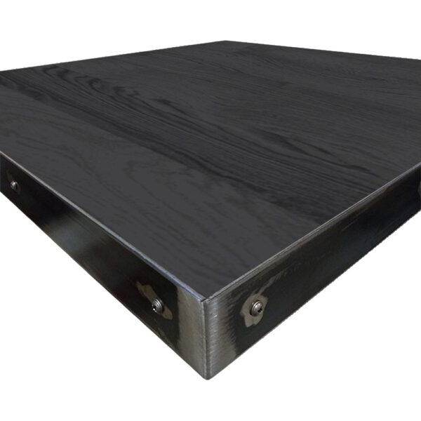 Fortress table tops corner wood veneer with black dye