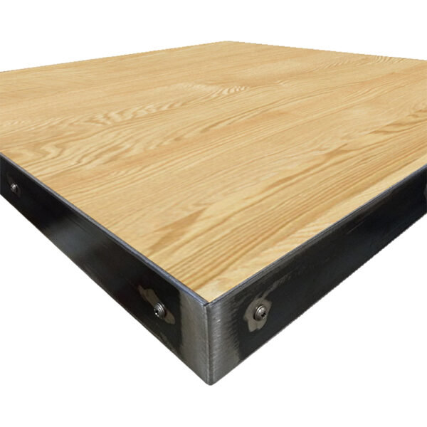 Fortress table tops corner wood veneer with clear coat finish