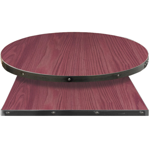 Fortress table tops wood veneer with traditional mahogany stain