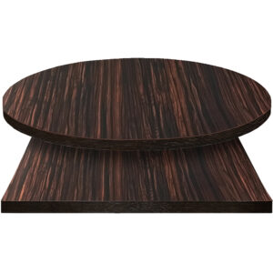 Backwoods table tops Bengal Brown laminate with Dark Walnut edge stain