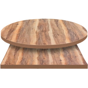 Backwoods table tops Natural Sheesham laminate with Autumn Haze edge stain