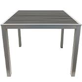 OD TK G Teak Outdoor Tables with Gray Slats