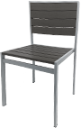 Outdoor Teak chair in Gray Slats tbg