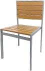 Outdoor Teak chair in Light Brown Slats tbg
