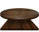 Quick Ship Butcher Block BPO RBWA table tops Dark Walnut stain Oak