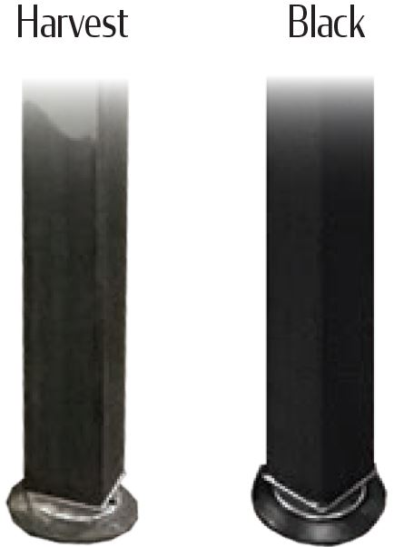 Black and Harvest finishes