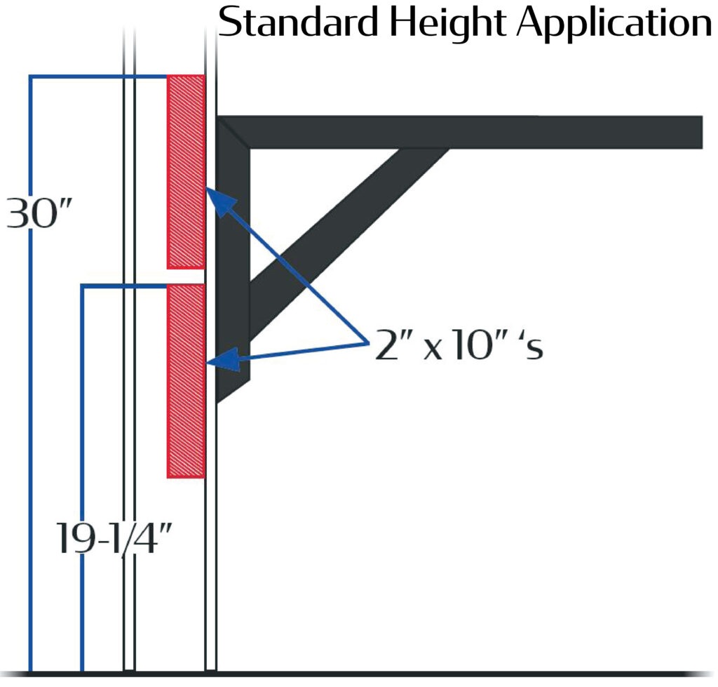 Cantilever Table Base - 21" L with Pin Leg - Standard Height - 2" Square Column - Image 2