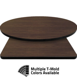 T-Mold Manufactured Table Tops - Pinnacle Corona Walnut laminate