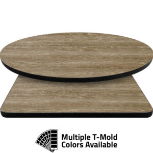T-Mold Manufactured Table Tops - Pinnacle Mild Ash laminate