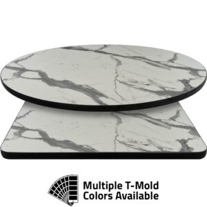 T-Mold Manufactured Table Tops - Pinnacle Vento Marble laminate