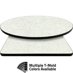 T-Mold Manufactured Table Tops - Pinnacle Heathered Linen laminate