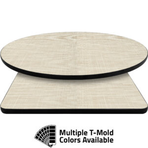 T-Mold Manufactured Table Tops - Pinnacle Ivory Linen laminate