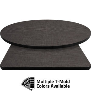 T-Mold Manufactured Table Tops - Pinnacle Graphite Linen laminate