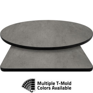 T-Mold Manufactured Table Tops - Pinnacle Smoky Concrete laminate